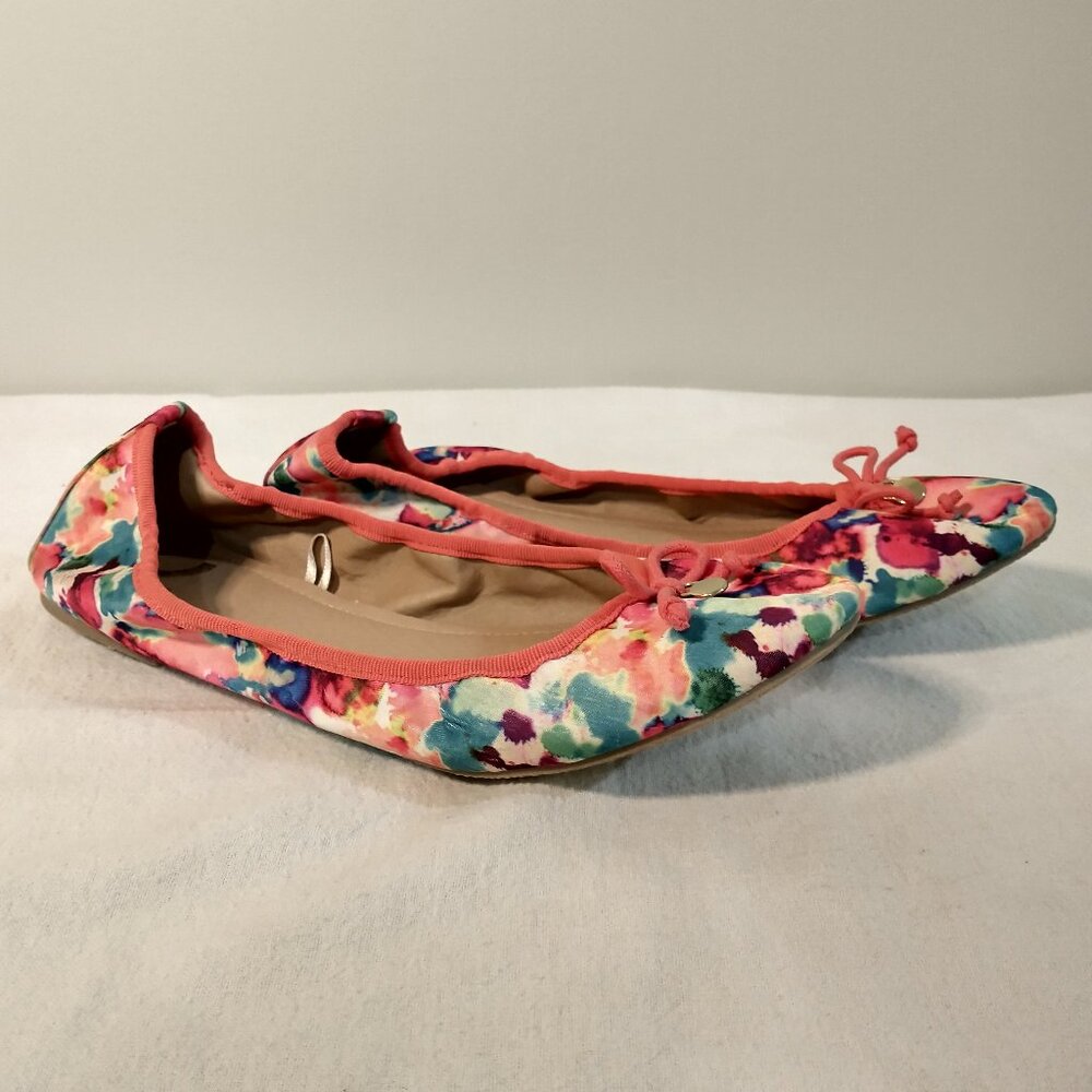 Report Candyland Floral Flower Women's Ballet Flats Spring Summer Shoes Size 8